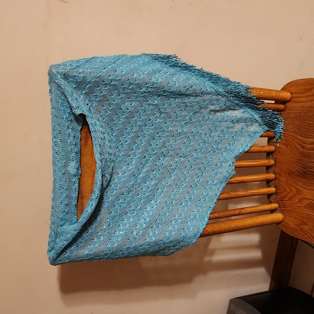 Twenty One Sequin Shawl Color Light Teal OS